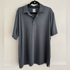 Callaway Dark Gray Striped Polo Shirt